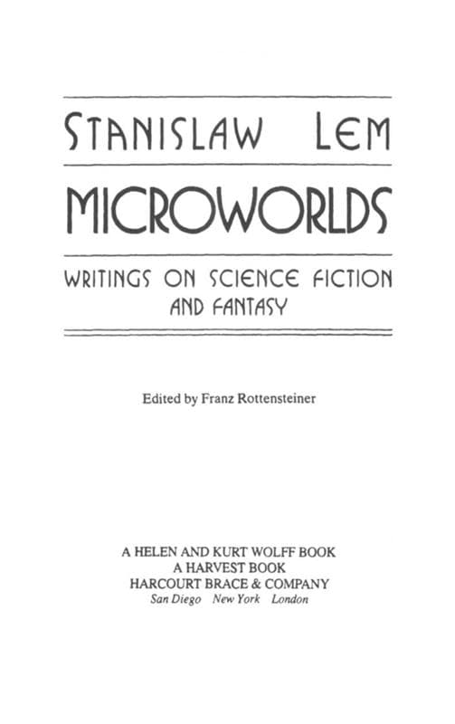Microworlds: writings on science fiction and fantasy cover